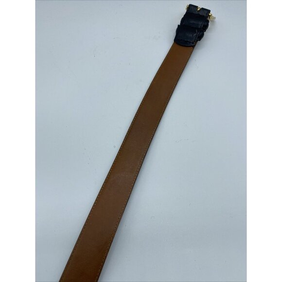 Black Genuine Leather Belt Men's Size 40 Made In Italy 1745-00 - Picture 6 of 10